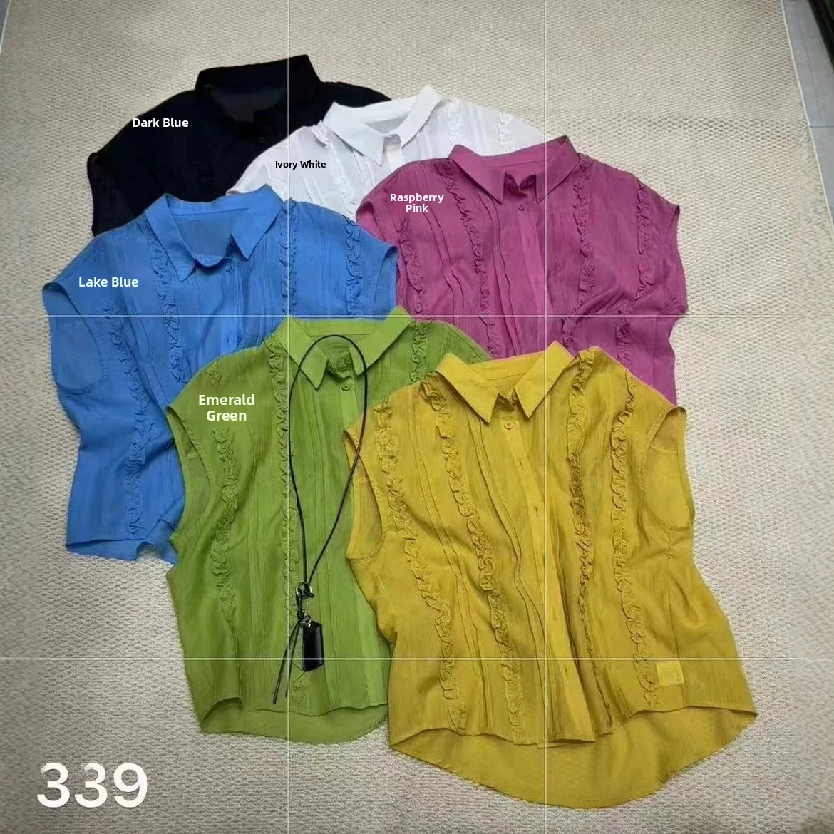 Korean Style Dopaamine Color System Wood Grain Turn-down Collar Sleeveless Shirt Women Summer Design Sense Pleated Agele...
Korean Style Dopaamine Color System Wood Grain Turn-down Collar Sleeveless Shirt Women Summer Design Sense Pleated Agele...