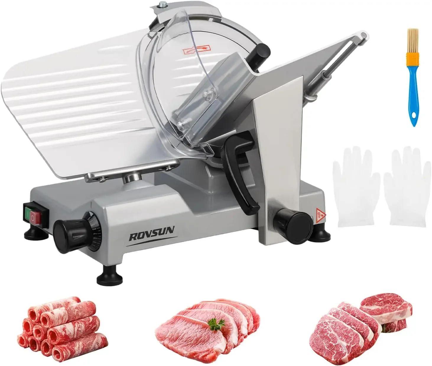 Commercial Meat Slicer, 8.7inch 300W Electric Deli Slicer Machine with Upgraded Carbon Steel Blade, Frozen Food Slicer with Adju
Commercial Meat Slicer, 8.7inch 300W Electric Deli Slicer Machine with Upgraded Carbon Steel Blade, Frozen Food Slicer with Adju