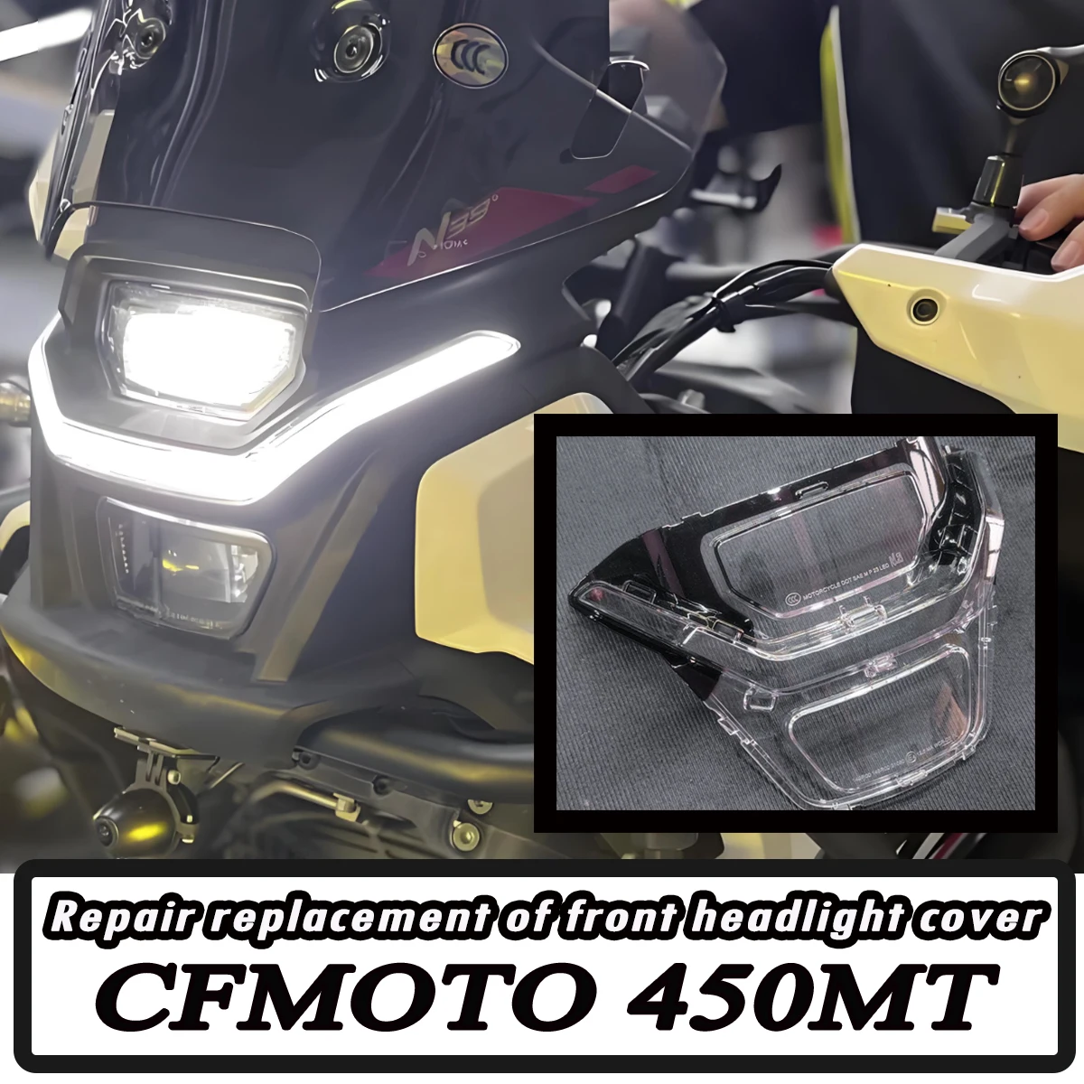 Motorcycle headlight accessories headlight lampshade headlight glass modification parts housing FOR CFMOTO CF400 450MT MT 450
Motorcycle headlight accessories headlight lampshade headlight glass modification parts housing FOR CFMOTO CF400 450MT MT 450