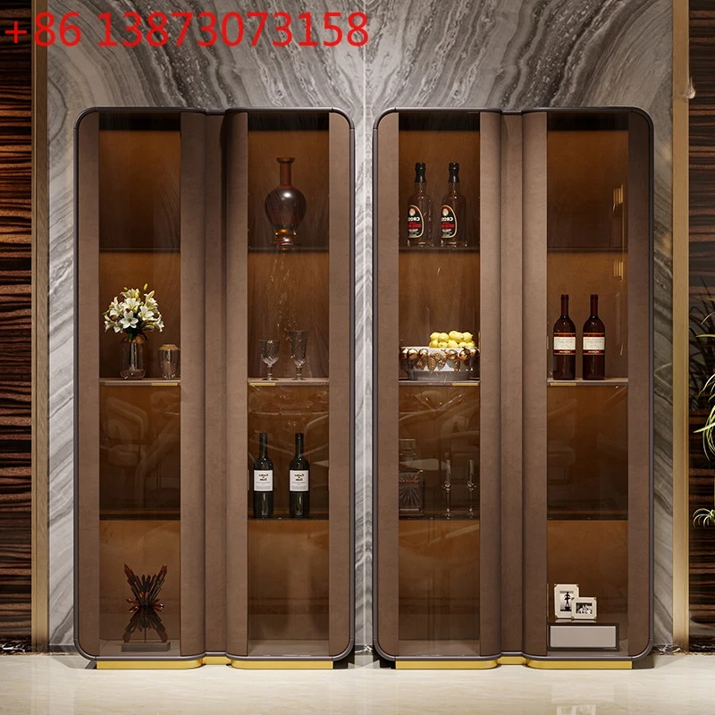 Light luxury wine cabinet against the wall, customized living room storage room hall cabinet, modern fashion double-door Italian
Light luxury wine cabinet against the wall, customized living room storage room hall cabinet, modern fashion double-door Italian