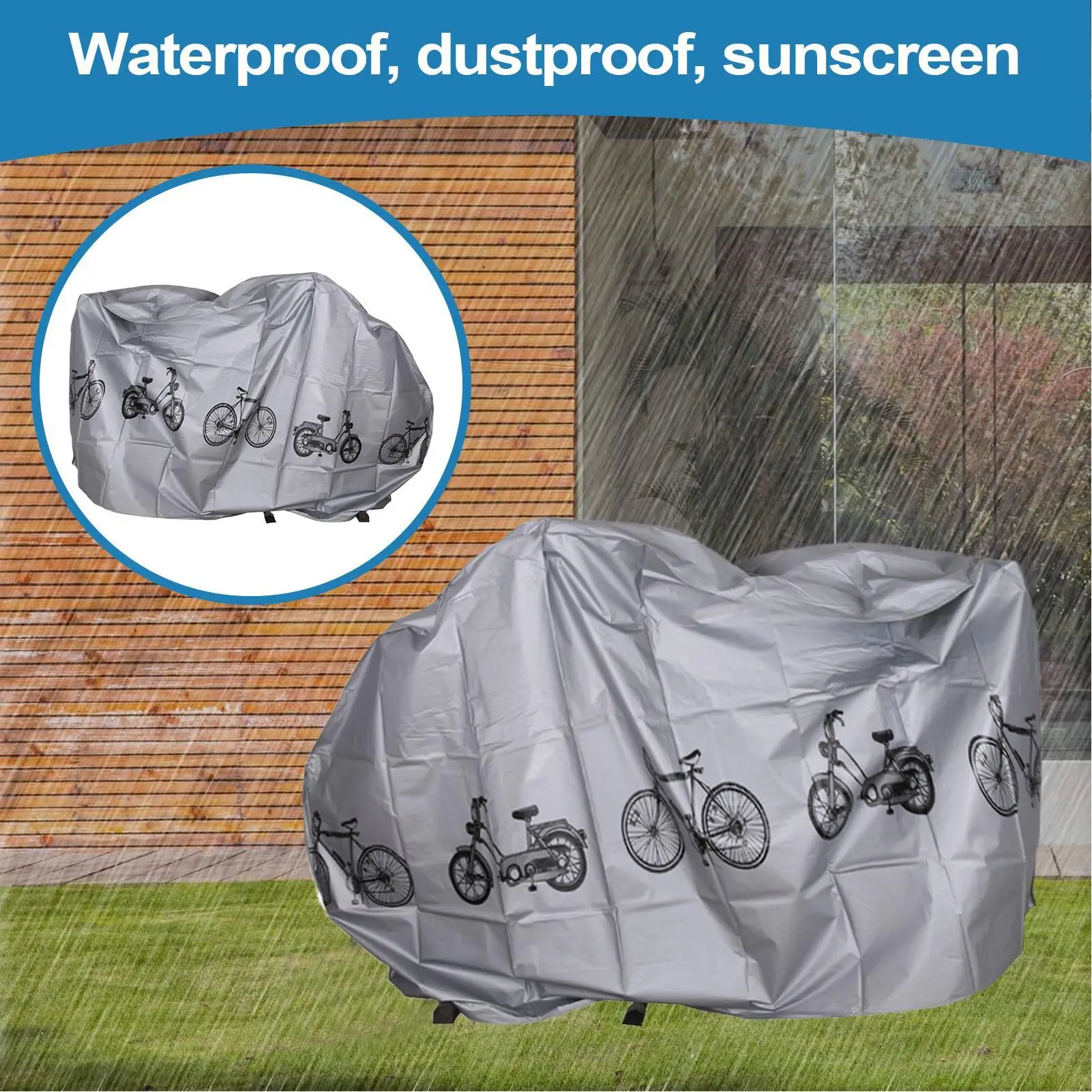 Bicycle Gear Waterproof Raincover Bike Cover dustproof all-season sunscreen Outdoor Sunshine Cover Bicycle Cover Gear Accessory
Bicycle Gear Waterproof Raincover Bike Cover dustproof all-season sunscreen Outdoor Sunshine Cover Bicycle Cover Gear Accessory