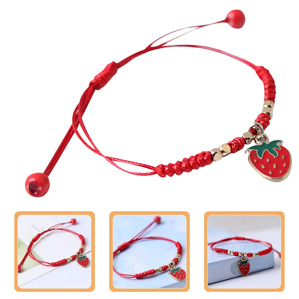 Bow Strawberry Bracelet Couples Bracelets Rope for Women Fruit Friendship Woven Cute Red Adjustable
Bow Strawberry Bracelet Couples Bracelets Rope for Women Fruit Friendship Woven Cute Red Adjustable