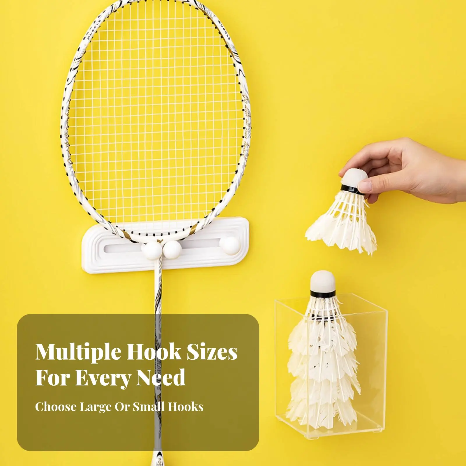 Badminton Racket Wall Mount Space Saving Wall Mounted Racket Rack Sliding Hook Badminton Hanger Sturdy Versatile Use for Coaches
Badminton Racket Wall Mount Space Saving Wall Mounted Racket Rack Sliding Hook Badminton Hanger Sturdy Versatile Use for Coaches