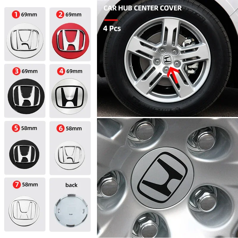 4pcs 58mm 69mm Car Wheel Center Hub Cap Rim Badge Refit Decoration Cover For Honda Civic Fit Jazz Accord HRV City Odyssey CRV
4pcs 58mm 69mm Car Wheel Center Hub Cap Rim Badge Refit Decoration Cover For Honda Civic Fit Jazz Accord HRV City Odyssey CRV