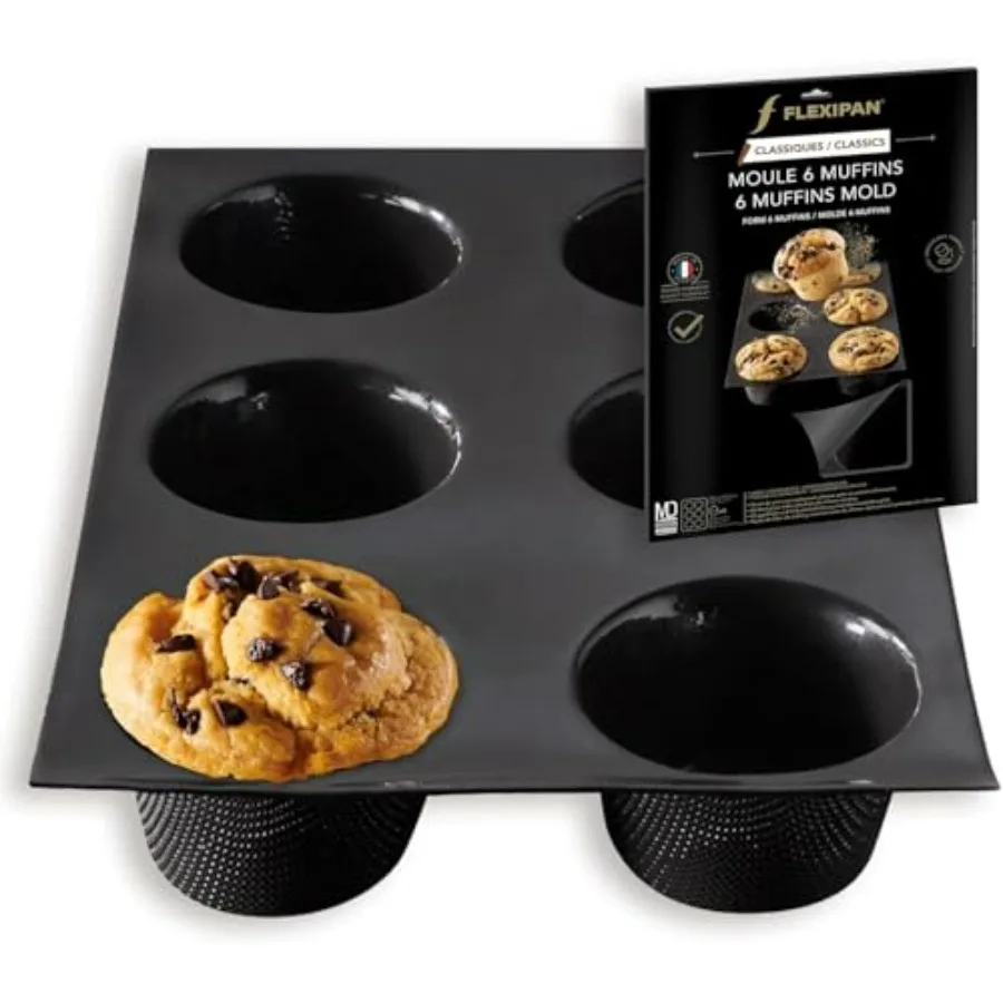 Flexipan 6 Muffins Mold for Baking Non-Stick Aluminum Alloy Silver Durable and Easy to Clean
Flexipan 6 Muffins Mold for Baking Non-Stick Aluminum Alloy Silver Durable and Easy to Clean
