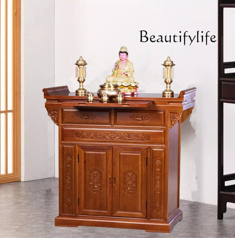 household Shentai Buddhist cabinet Gongtai table simple God of Wealth Buddhist platform solid wood table incense table
household Shentai Buddhist cabinet Gongtai table simple God of Wealth Buddhist platform solid wood table incense table