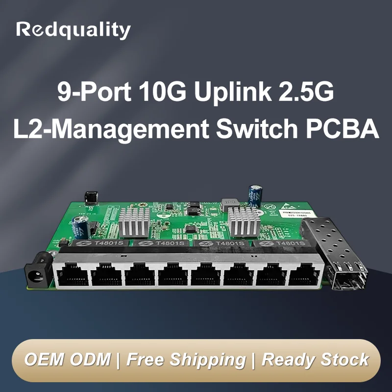 HICOMDATA 8 Port Smart Web 2.5Gps with 1*10G SFP+ L2- Managed Switch and 8 Port L2 Web Managed 2.5Gps Switch PCBA
HICOMDATA 8 Port Smart Web 2.5Gps with 1*10G SFP+ L2- Managed Switch and 8 Port L2 Web Managed 2.5Gps Switch PCBA