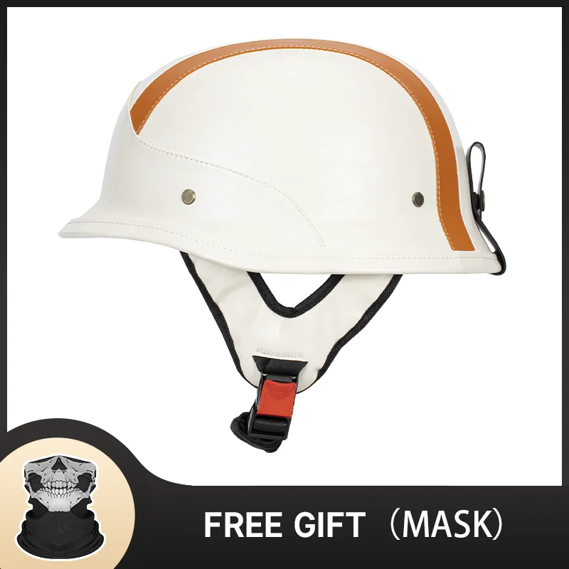 Ретро белый кожаный мотоциклетный шлем с половиной лица, винтажные мотоциклетные шлемы для мужчин и женщин, унисекс, шлем для скутера, сертифицированный DOT
Ретро белый кожаный мотоциклетный шлем с половиной лица, винтажные мотоциклетные шлемы для мужчин и женщин, унисекс, шлем для скутера, сертифицированный DOT