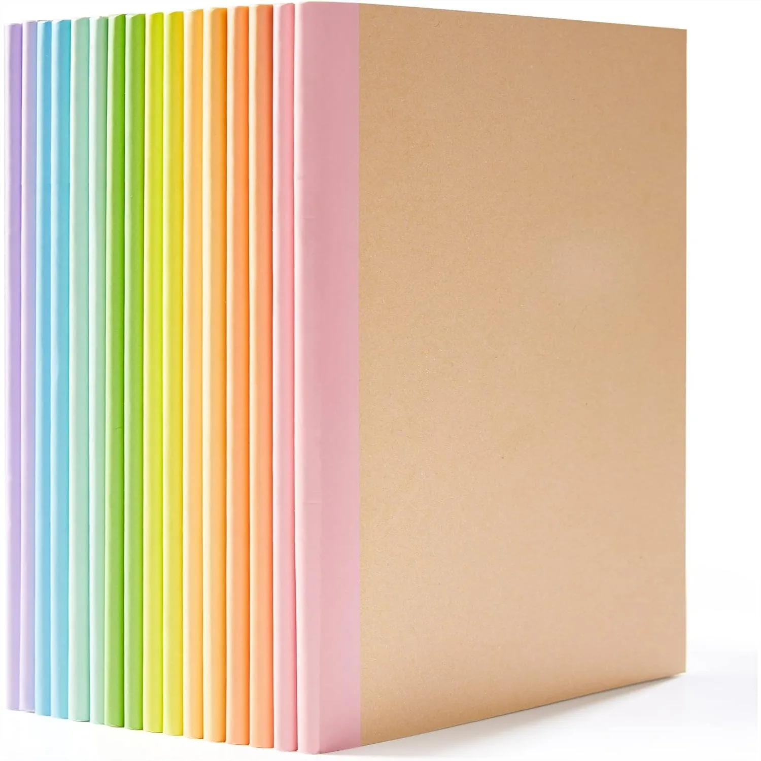 16 Pack Composition Notebooks Bulk, Kraft Cover Lined College Ruled Travel Journals with Pastel Color Spine for Women Students
16 Pack Composition Notebooks Bulk, Kraft Cover Lined College Ruled Travel Journals with Pastel Color Spine for Women Students