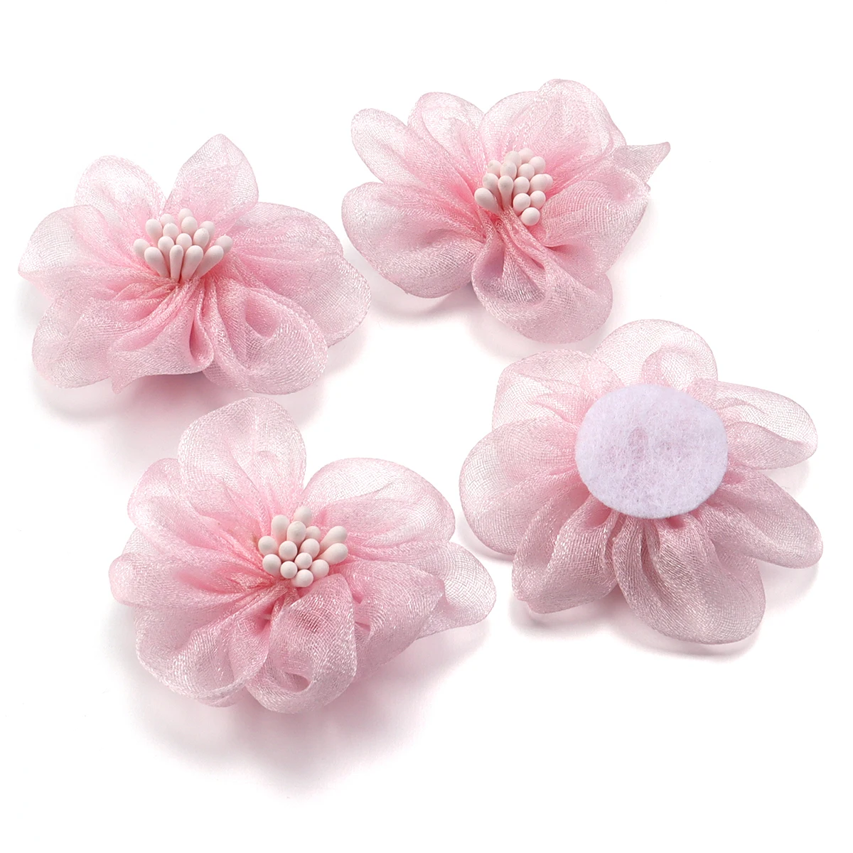 4pcs/lot 5cm Colorful Organza Flowers with Stamen For DIY Handmade Jewelry Accessories Clothing Hats Decorative Materials
4pcs/lot 5cm Colorful Organza Flowers with Stamen For DIY Handmade Jewelry Accessories Clothing Hats Decorative Materials