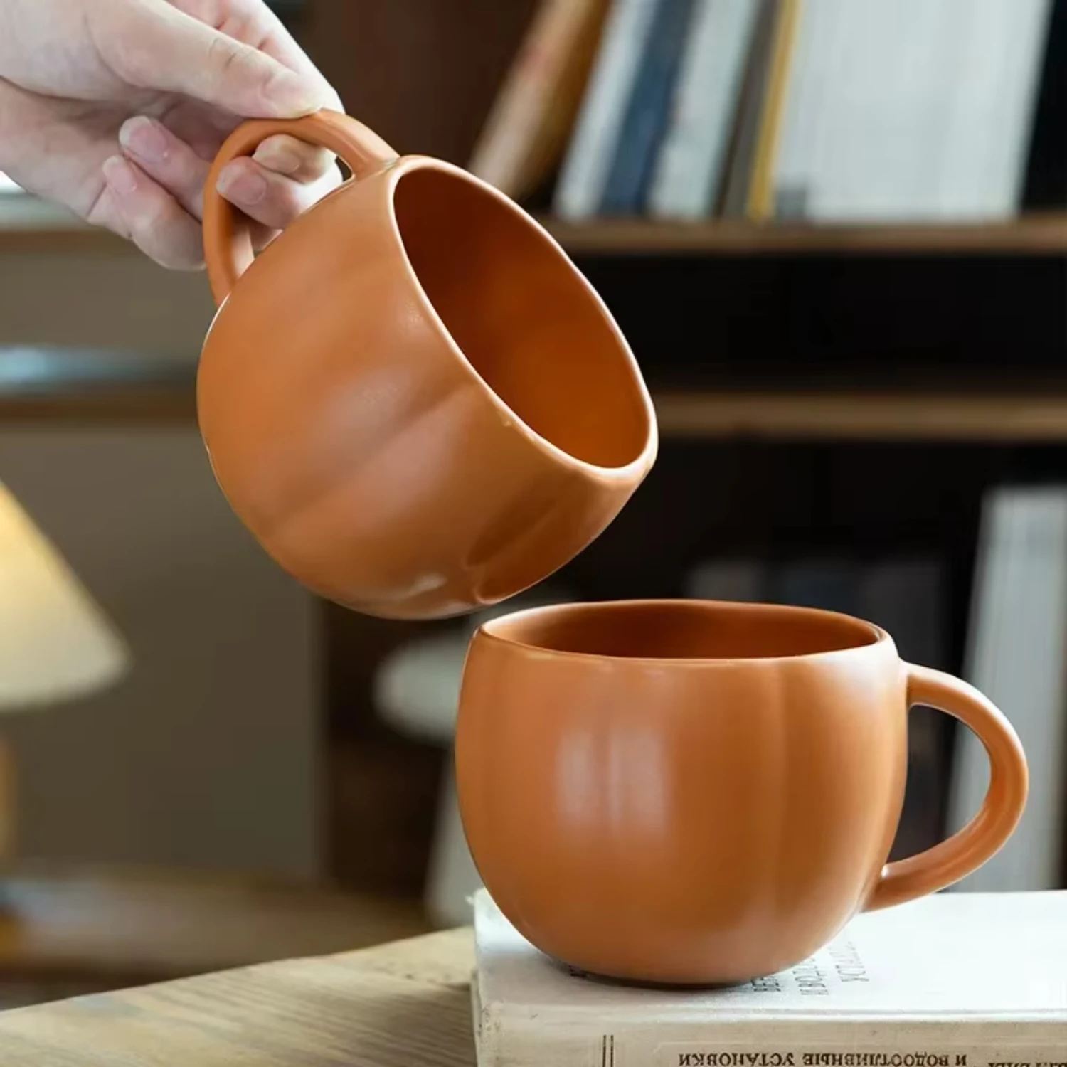 450ml Pumpkin Cup Halloween Ceramic Breakfast Yogurt Cup Retro Style Durable Enamel with Handle Cups Milk Coffee Mug
450ml Pumpkin Cup Halloween Ceramic Breakfast Yogurt Cup Retro Style Durable Enamel with Handle Cups Milk Coffee Mug