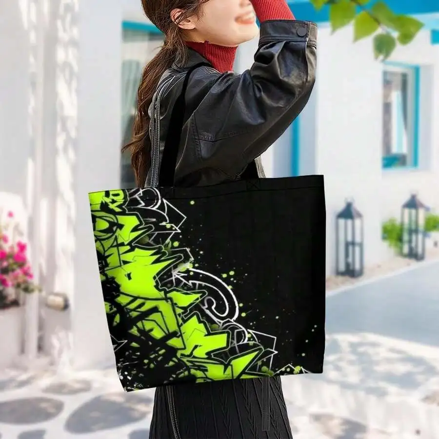 Neon Graffiti Tote Bag Unisex Streetwear Casual Canvas Shoulder Bag
Neon Graffiti Tote Bag Unisex Streetwear Casual Canvas Shoulder Bag