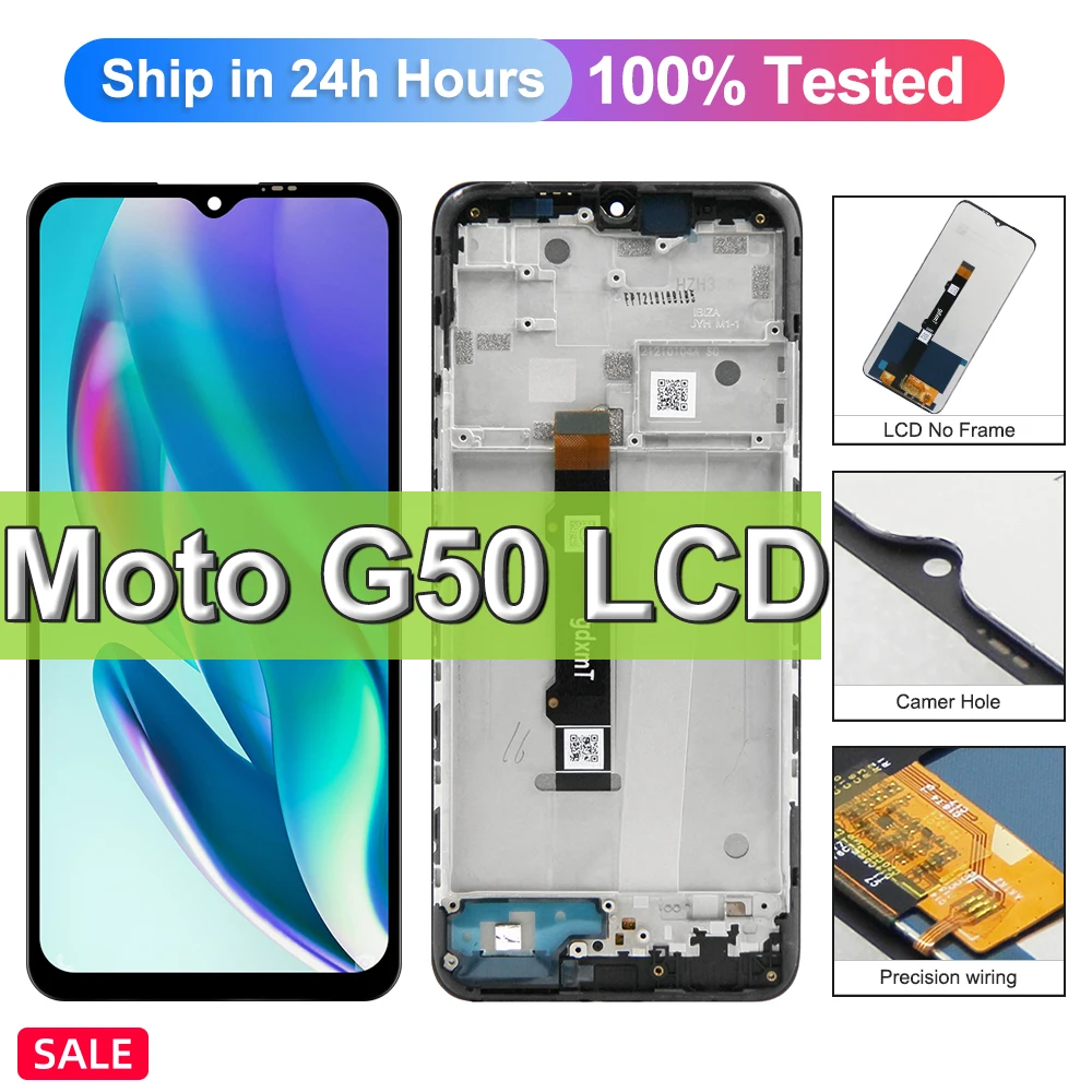DIsplay For Motorola Moto G50 XT2137-1 XT2137-2 LCD Display Touch Screen Digitizer Assembly Replacement G50 Display Screen
DIsplay For Motorola Moto G50 XT2137-1 XT2137-2 LCD Display Touch Screen Digitizer Assembly Replacement G50 Display Screen