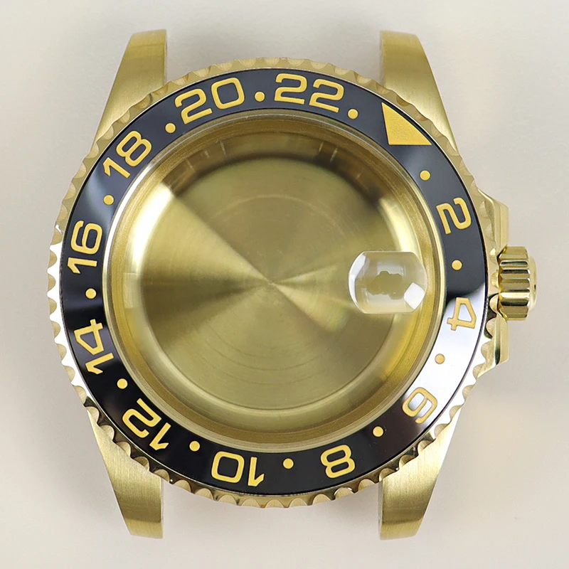 40mm Gold PVD Watch Case Uni-directional Bezel for NH34 NH70 NH35 NH36 4R Miyota8215 Eta 2824 SUB GMT Yacht Watch Parts Sapphire
40mm Gold PVD Watch Case Uni-directional Bezel for NH34 NH70 NH35 NH36 4R Miyota8215 Eta 2824 SUB GMT Yacht Watch Parts Sapphire