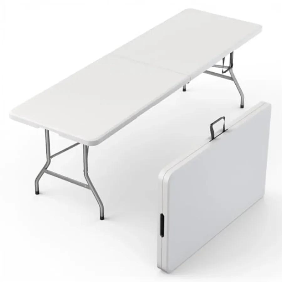 8 Feet Foldable Table with Built-in Handle Steel Legs Heavy Duty Portable Perfect for Party, Dining, Wedding, Events, Picnic In
8 Feet Foldable Table with Built-in Handle Steel Legs Heavy Duty Portable Perfect for Party, Dining, Wedding, Events, Picnic In