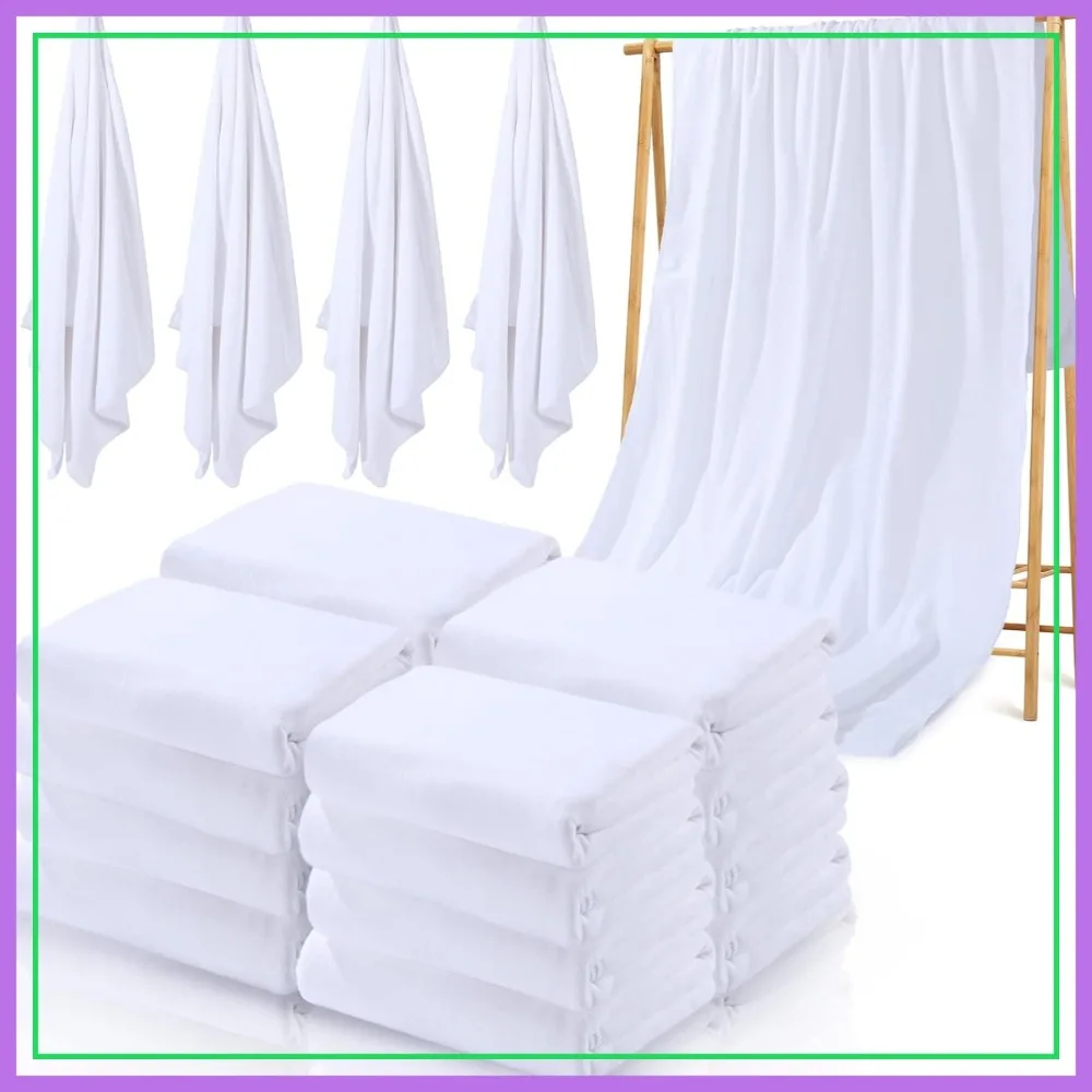 16 Pcs White Sublimation Beach Towels 400 GSM Polyester 60x27 Inch Bulk
16 Pcs White Sublimation Beach Towels 400 GSM Polyester 60x27 Inch Bulk