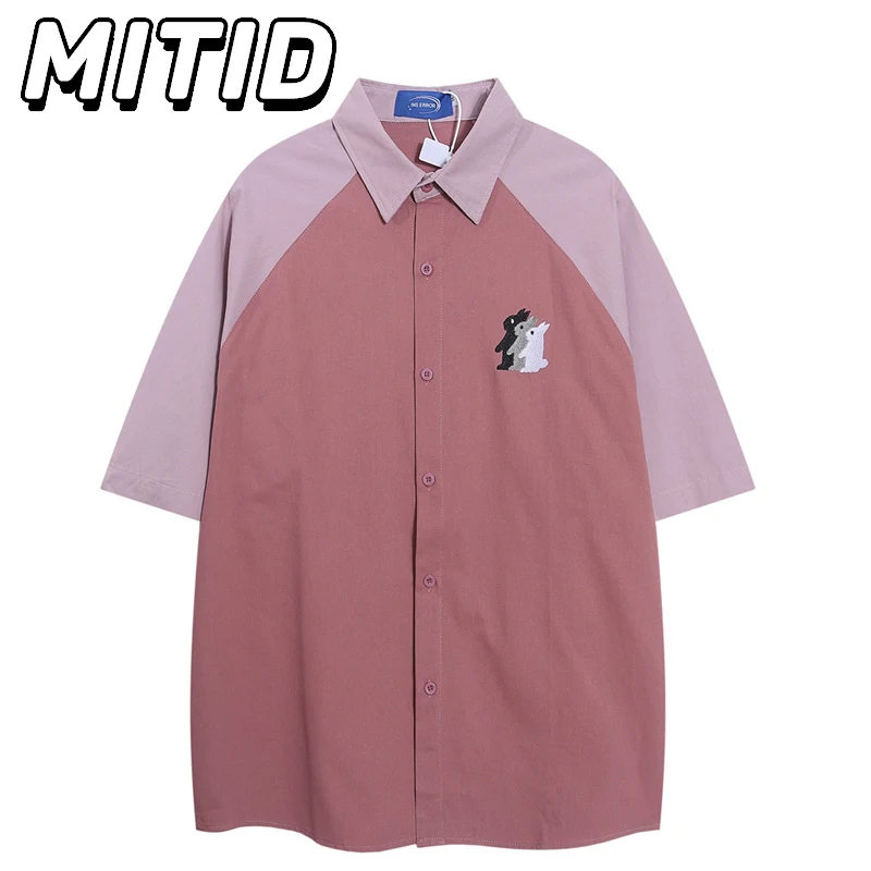 High Street Shirts for Men Contrast Color Loose Youth Y2k Style Casual Short Sleeve Summer Daily Clothing Hip Hop Vintage Shirts
High Street Shirts for Men Contrast Color Loose Youth Y2k Style Casual Short Sleeve Summer Daily Clothing Hip Hop Vintage Shirts