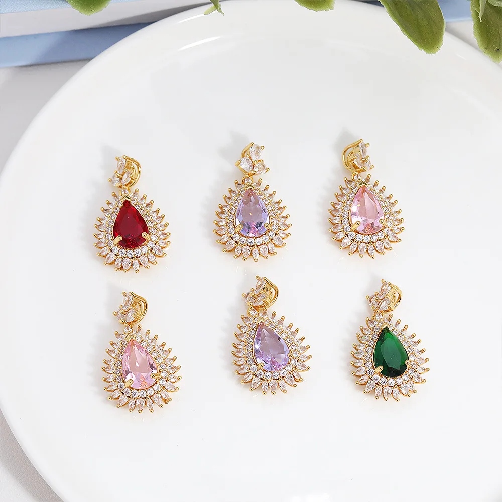 10pcs/ Bag High quality copper gold-plated water droplet diamond pendant DIY handmade bracelet necklace earring pendant pendant
10pcs/ Bag High quality copper gold-plated water droplet diamond pendant DIY handmade bracelet necklace earring pendant pendant