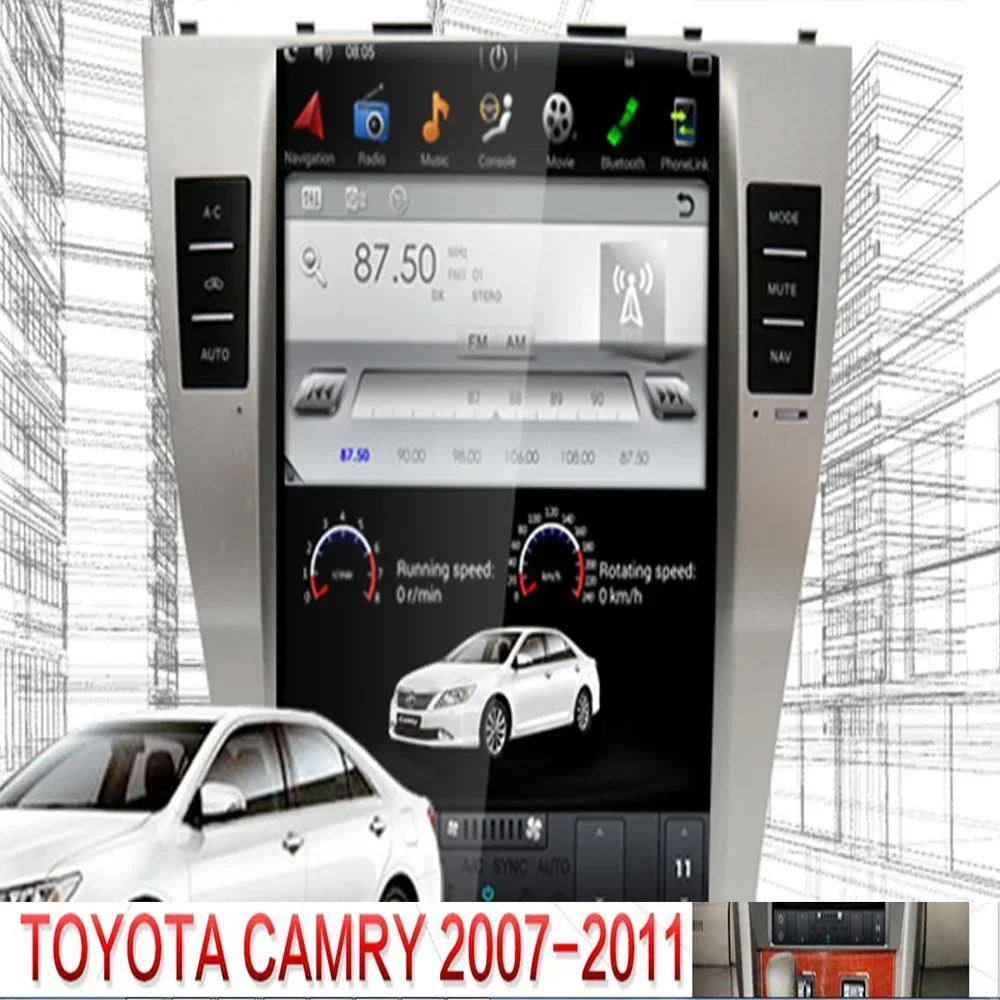 12,3 "вертикальный автомобильный DVD-плеер Tesla Style Android 9 навигатор для Toyota Camry Aurion Daihatsu Altis 2007-2011 8G 128G 8 ядер
12,3 "вертикальный автомобильный DVD-плеер Tesla Style Android 9 навигатор для Toyota Camry Aurion Daihatsu Altis 2007-2011 8G 128G 8 ядер