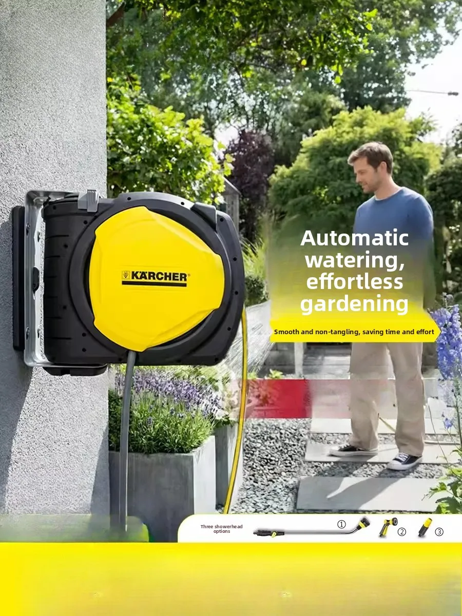 Automatic telescopic recycling water pipe frame, garden watering, watering nozzle, water gun storage frame, pipe reel
Automatic telescopic recycling water pipe frame, garden watering, watering nozzle, water gun storage frame, pipe reel