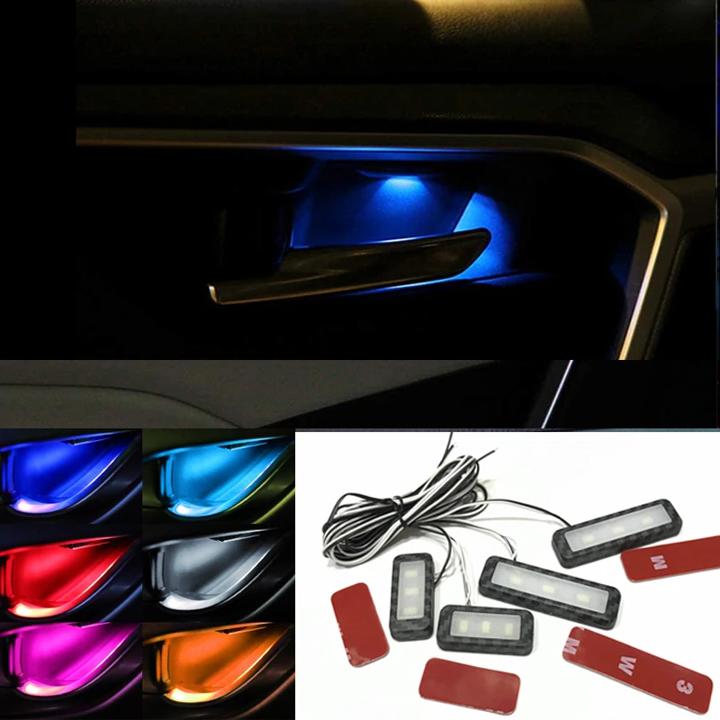 4pcs Car Door Handle Decoration Light Led Lamp Ambient Lights For Universal Auto Storage Boxes Interior Car Gadget Accessories
4pcs Car Door Handle Decoration Light Led Lamp Ambient Lights For Universal Auto Storage Boxes Interior Car Gadget Accessories