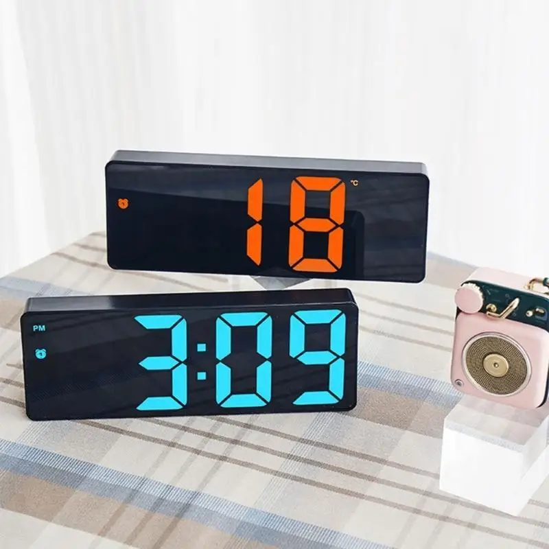 G6KF Modern Mirror Design LED Desk Digital Clock with Alarm Snooze Function and Adjustable Brightness for Home Office Use
G6KF Modern Mirror Design LED Desk Digital Clock with Alarm Snooze Function and Adjustable Brightness for Home Office Use