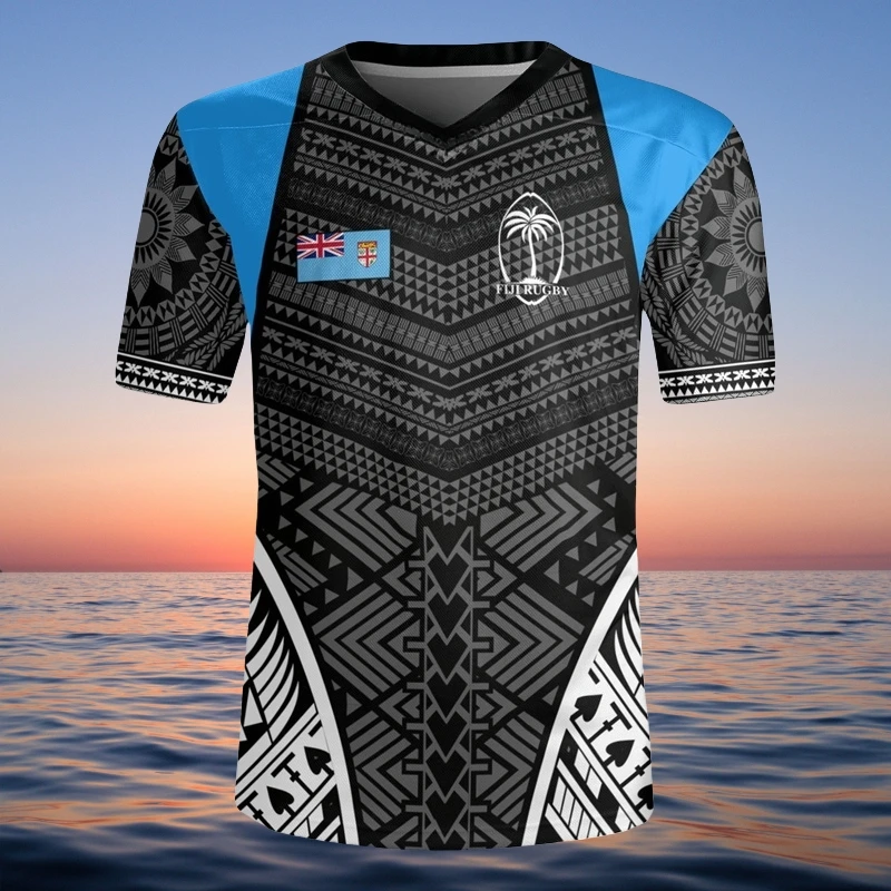 MOTO 3D Printing The Republic-of Fiji Flag V Neck T Shirt Rugby-Jersey Emblem Graphic V neck T Shirts For Men Fashion Tee Shirts
MOTO 3D Printing The Republic-of Fiji Flag V Neck T Shirt Rugby-Jersey Emblem Graphic V neck T Shirts For Men Fashion Tee Shirts