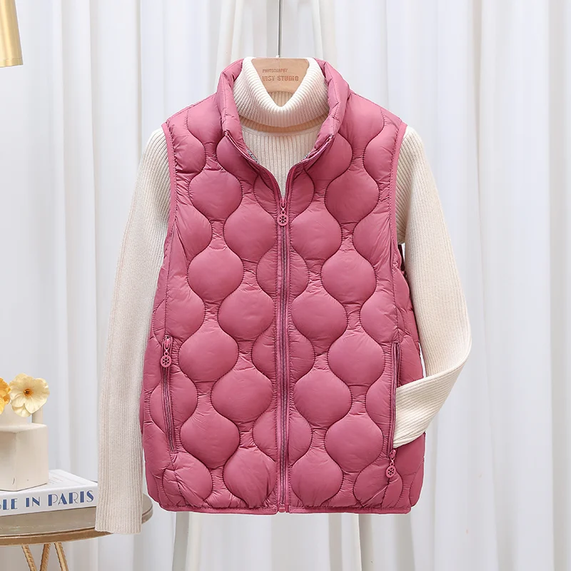 Wearing lightweight cotton vest for women, down cotton new vest, stand up collar, shoulder, autumn and winter short, warm
Wearing lightweight cotton vest for women, down cotton new vest, stand up collar, shoulder, autumn and winter short, warm