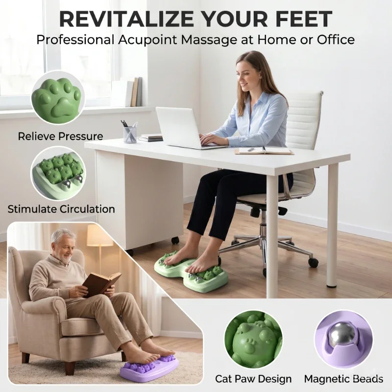 Foot Massager Roller for Acupressure Point Massage Plantar Fasciitis Pain Relief Relax Trigger Point Reflexology Tool for Feet
Foot Massager Roller for Acupressure Point Massage Plantar Fasciitis Pain Relief Relax Trigger Point Reflexology Tool for Feet