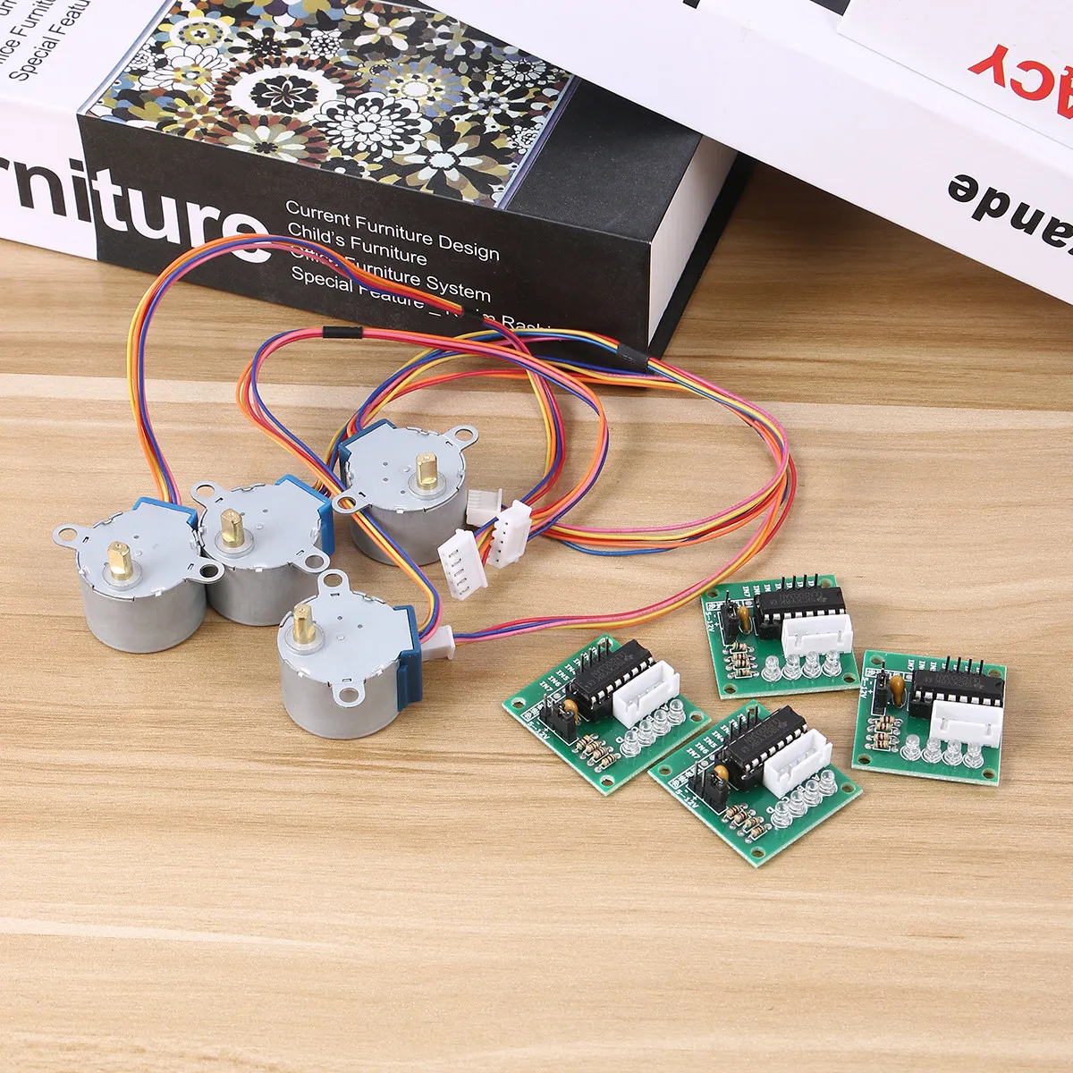 4Sets 5V Step Stepper Motor Driver Board Uln2003 Integrated for Stepper Motor Compatible Use in 3D Printing DIY Projects