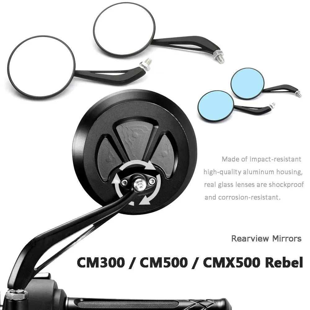 For Honda CM300 CM500 CMX500 CM 300 500 CMX 500 Rebel Motorcycle Rearview Mirror Kit Adjustable Side Mirrors Accessories
For Honda CM300 CM500 CMX500 CM 300 500 CMX 500 Rebel Motorcycle Rearview Mirror Kit Adjustable Side Mirrors Accessories