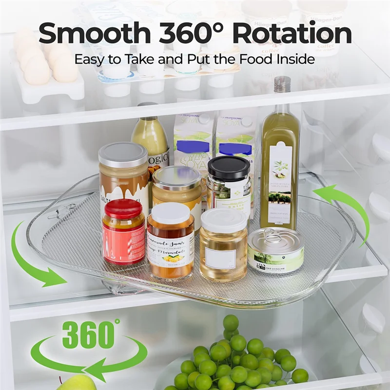 Практичный органайзер для проигрывателя Lazy Susan из 2 упаковок для холодильника, вращающийся прямоугольный органайзер Lazy Susan для шкафа, кладовой, кухни Du
Практичный органайзер для проигрывателя Lazy Susan из 2 упаковок для холодильника, вращающийся прямоугольный органайзер Lazy Susan для шкафа, кладовой, кухни Du