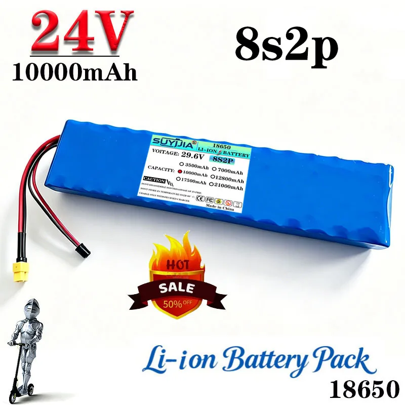 29.6V, 18650, 10000mAh 8S2P high power lithium-ion battery for bicycle and scooter batteries
29.6V, 18650, 10000mAh 8S2P high power lithium-ion battery for bicycle and scooter batteries