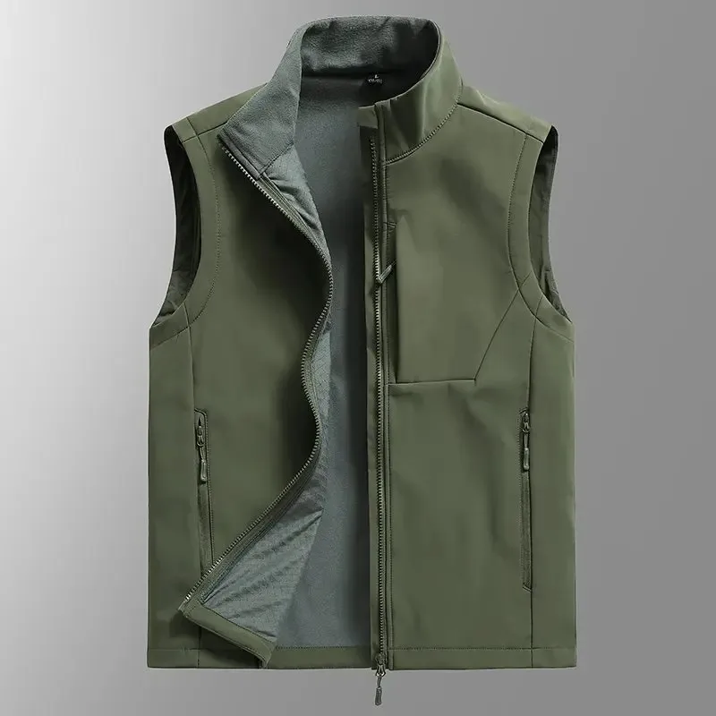 Высококачественный утолщенный зимний хлопковый жилет для мужчин, одинаковый модный мужской жилет на флисовой подкладке на пуговицах, удобный
Высококачественный утолщенный зимний хлопковый жилет для мужчин, одинаковый модный мужской жилет на флисовой подкладке на пуговицах, удобный