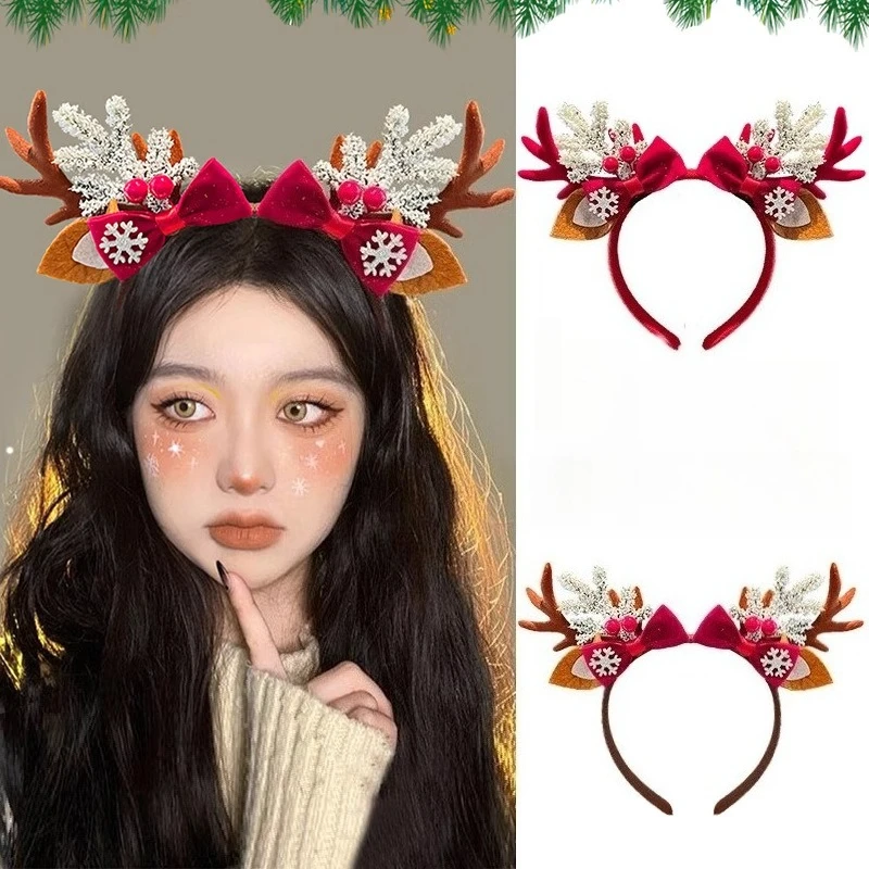 2 Pcs Christmas New Antlers Headband Female Mori Elk Headband New Year Adult Hair Accessories Holiday Dress Up Headgear Party
2 Pcs Christmas New Antlers Headband Female Mori Elk Headband New Year Adult Hair Accessories Holiday Dress Up Headgear Party