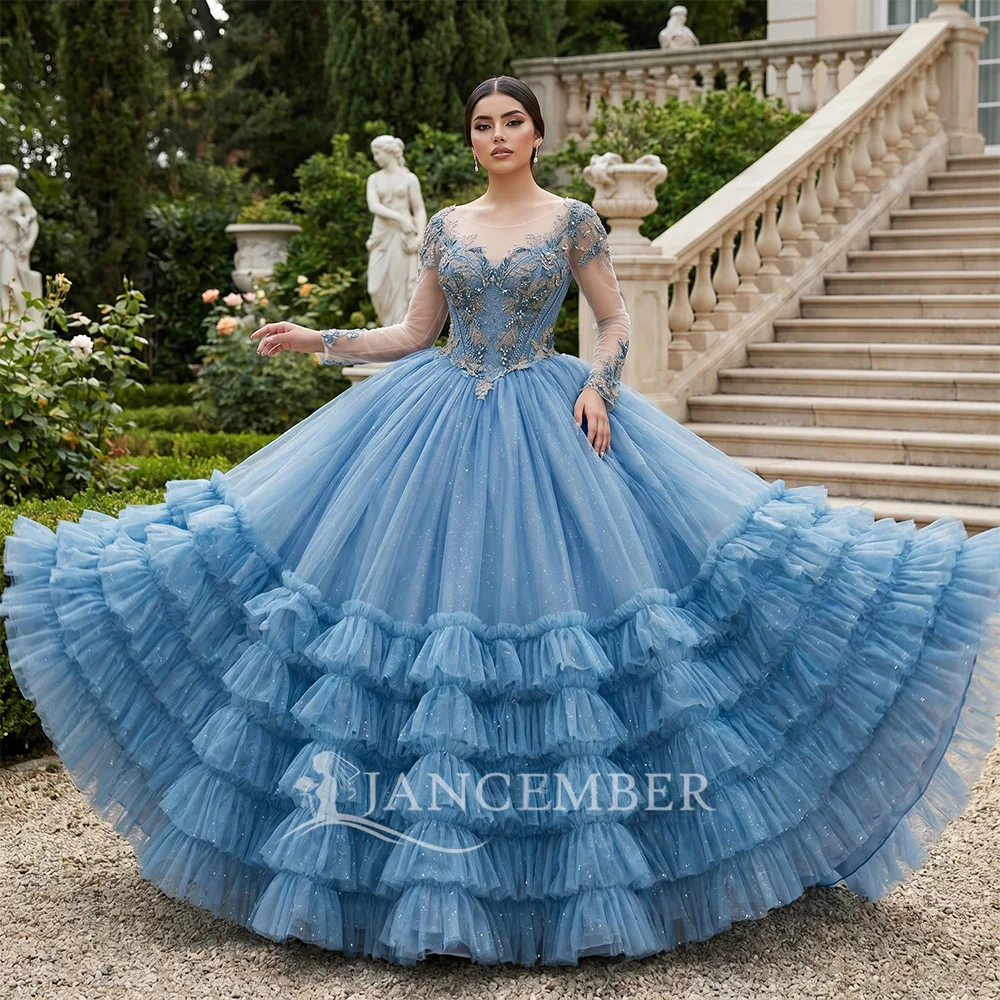 Customized Lace Appliqued Sweet 15 Ball Gown Quinceanera Dresses Long Sleeves Women Prom Dress Vestidos De 15 Años DY1285
Customized Lace Appliqued Sweet 15 Ball Gown Quinceanera Dresses Long Sleeves Women Prom Dress Vestidos De 15 Años DY1285