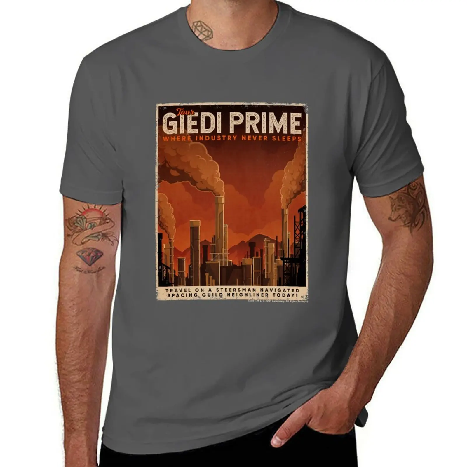 Giedi Prime Retro Vintage Tourism Decal T-Shirt Labor Work Casual T-Shirt
Giedi Prime Retro Vintage Tourism Decal T-Shirt Labor Work Casual T-Shirt
