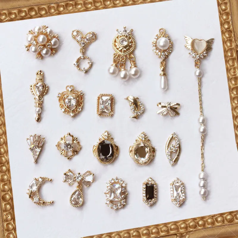 10pcs/lot Heart Flower Bow Mirror Moon Alloy Nail Art Zircon Pearl Crystal Manicure Nails Accesorios Supplies Decorations Charms
10pcs/lot Heart Flower Bow Mirror Moon Alloy Nail Art Zircon Pearl Crystal Manicure Nails Accesorios Supplies Decorations Charms