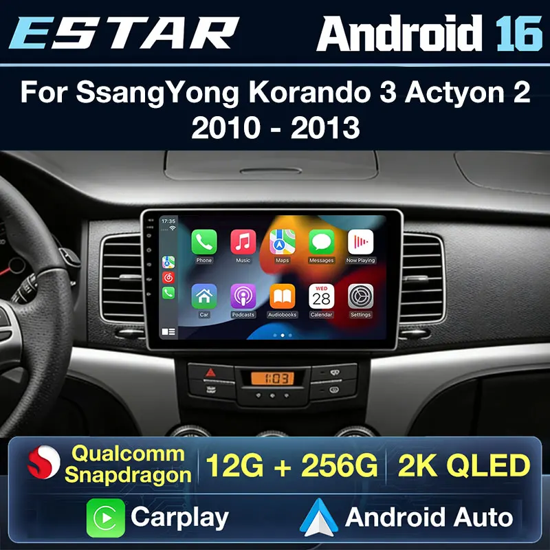 Wireless Carplay Android 16 For SsangYong Korando 3 Actyon 2 2010 - 2013 Car Radio Octa Core 4G LTE 2K Screen RDS Auto DSP Audio
Wireless Carplay Android 16 For SsangYong Korando 3 Actyon 2 2010 - 2013 Car Radio Octa Core 4G LTE 2K Screen RDS Auto DSP Audio