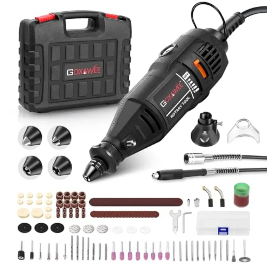 Rotary Tool Kit with MultiPro Keyless Chuck and Flex Shaft -140pcs Accessories Variable Speed Electric Drill Set for Handmade C
Rotary Tool Kit with MultiPro Keyless Chuck and Flex Shaft -140pcs Accessories Variable Speed Electric Drill Set for Handmade C
