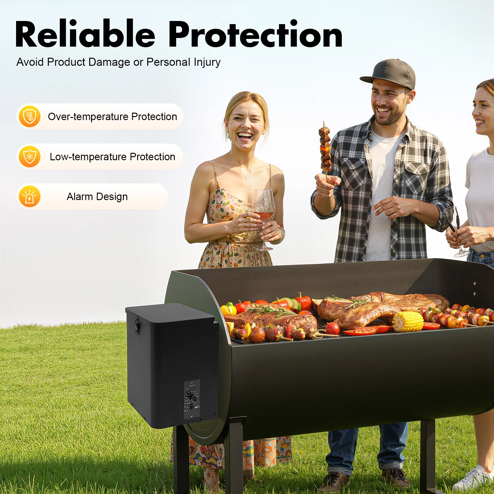Pellet Smoker Hopper Assembly Kit+250W Power, Electric Wood Pellet Smoker Grill Part+110V Voltage, Electric Pellet Hopper Conversion Kit+82-232℃ Temperature Range, For Yards Gardens Camping Parties Barbecue Grilling
Pellet Smoker Hopper Assembly Kit+250W Power, Electric Wood Pellet Smoker Grill Part+110V Voltage, Electric Pellet Hopper Conversion Kit+82-232℃ Temperature Range, For Yards Gardens Camping Parties Barbecue Grilling