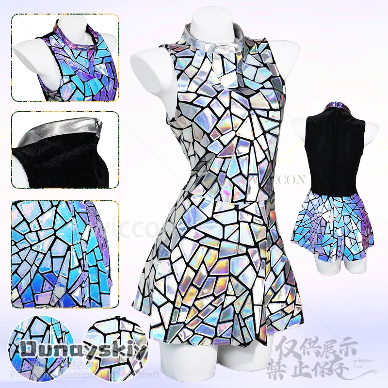 Anime Punk Cosplay Nightclub Stage Jirai Kei Girls Dance Uniform Party Show Costume Laser Mirror Sequins Top Dress Disguise
Anime Punk Cosplay Nightclub Stage Jirai Kei Girls Dance Uniform Party Show Costume Laser Mirror Sequins Top Dress Disguise