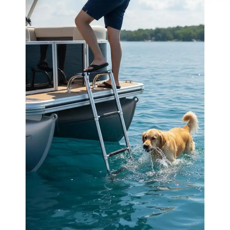 Boat Ladder, 3 Steps, Stainless Steel Telescoping Folding Swim Deck Ladder for Rear Entry Inboard, Heavy Duty 600 lbs Capacity with Wide Anti-Slip Steps, for Outboards, Yacht, Pontoon Boats
Boat Ladder, 3 Steps, Stainless Steel Telescoping Folding Swim Deck Ladder for Rear Entry Inboard, Heavy Duty 600 lbs Capacity with Wide Anti-Slip Steps, for Outboards, Yacht, Pontoon Boats