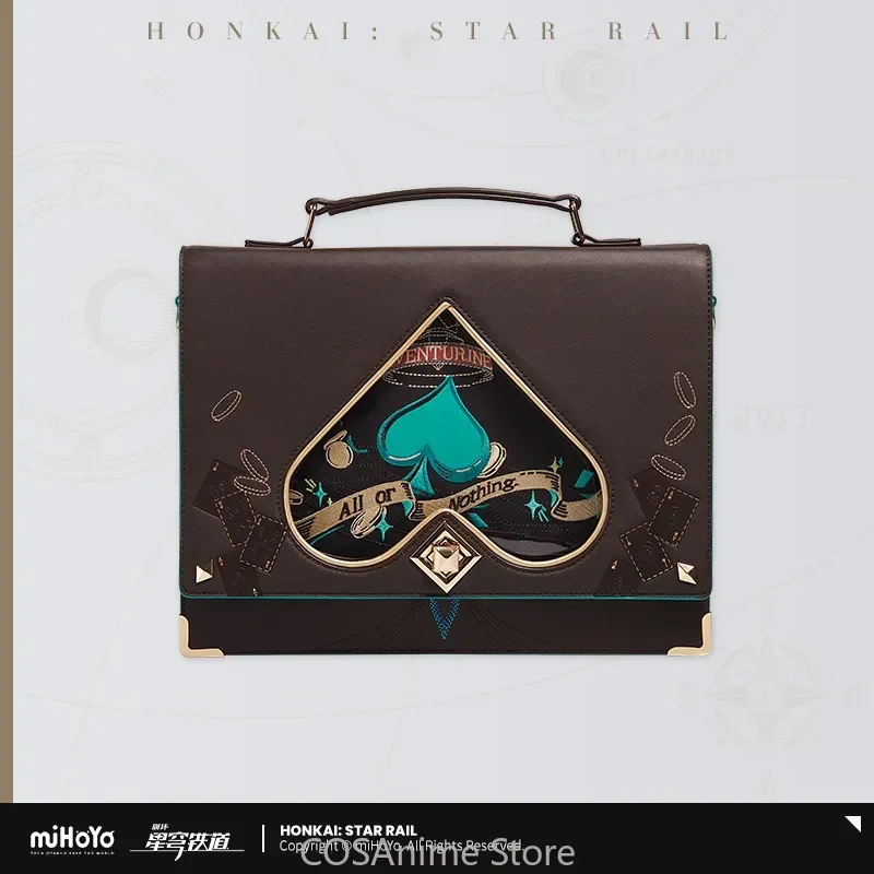 Официальная аниме-игра MiHoYo Honkai: Star Rail Aventurine Kawaii, косплей, сумка через плечо из искусственной кожи, сумка-мессенджер, рождественский подарок
Официальная аниме-игра MiHoYo Honkai: Star Rail Aventurine Kawaii, косплей, сумка через плечо из искусственной кожи, сумка-мессенджер, рождественский подарок