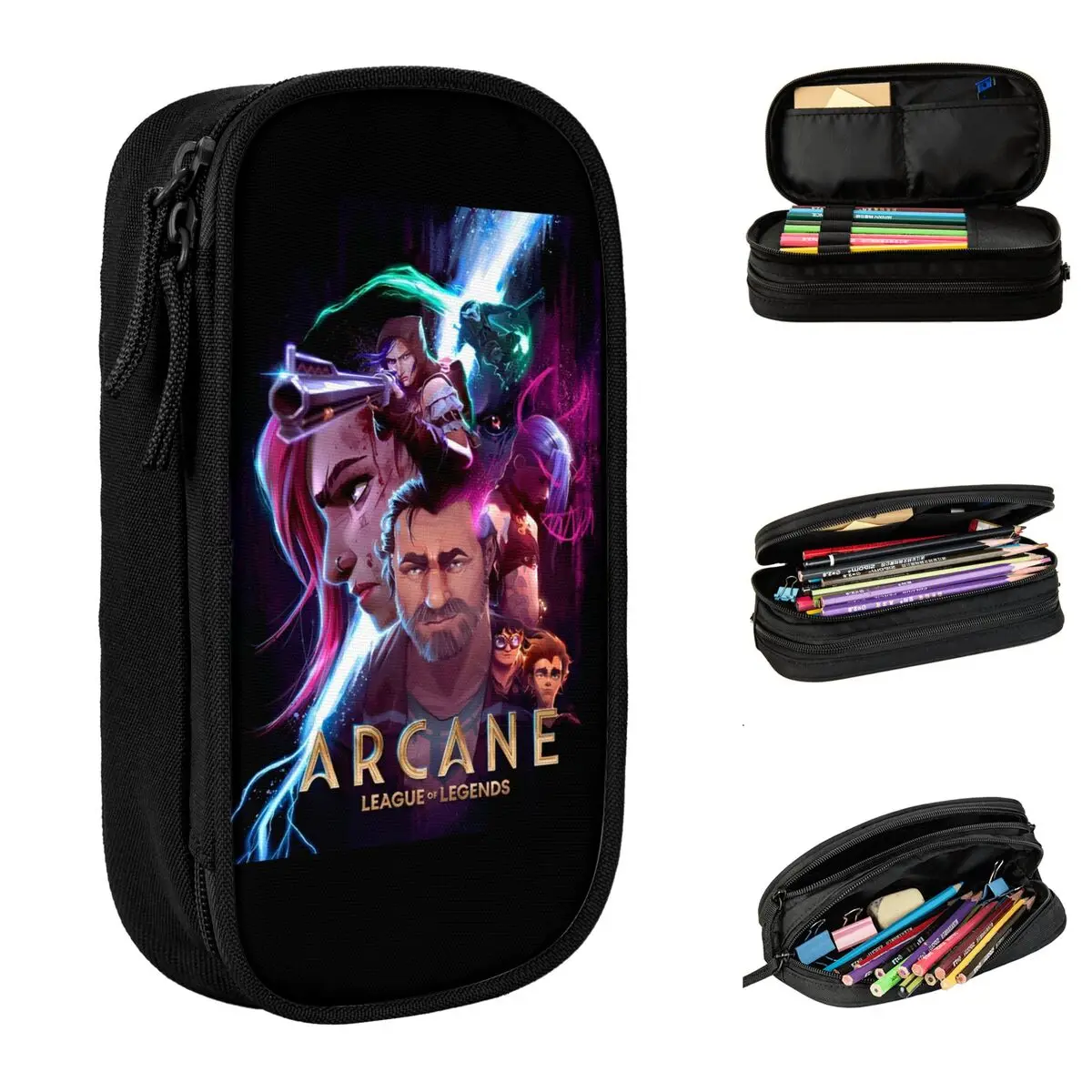 Arcane Pencil Case Double Layer Large-capacity For School Action Adventure Fantasy Animation league of legends Pen Case Gifts
Arcane Pencil Case Double Layer Large-capacity For School Action Adventure Fantasy Animation league of legends Pen Case Gifts
