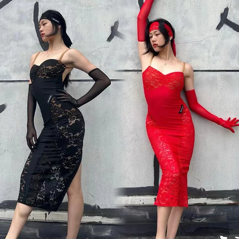 2024 New Latin Dance Competition Dress For Women Sexy Backless Sling Lace Practice Clothes Chacha Rumba Tango Latin Wear DN18242
2024 New Latin Dance Competition Dress For Women Sexy Backless Sling Lace Practice Clothes Chacha Rumba Tango Latin Wear DN18242
