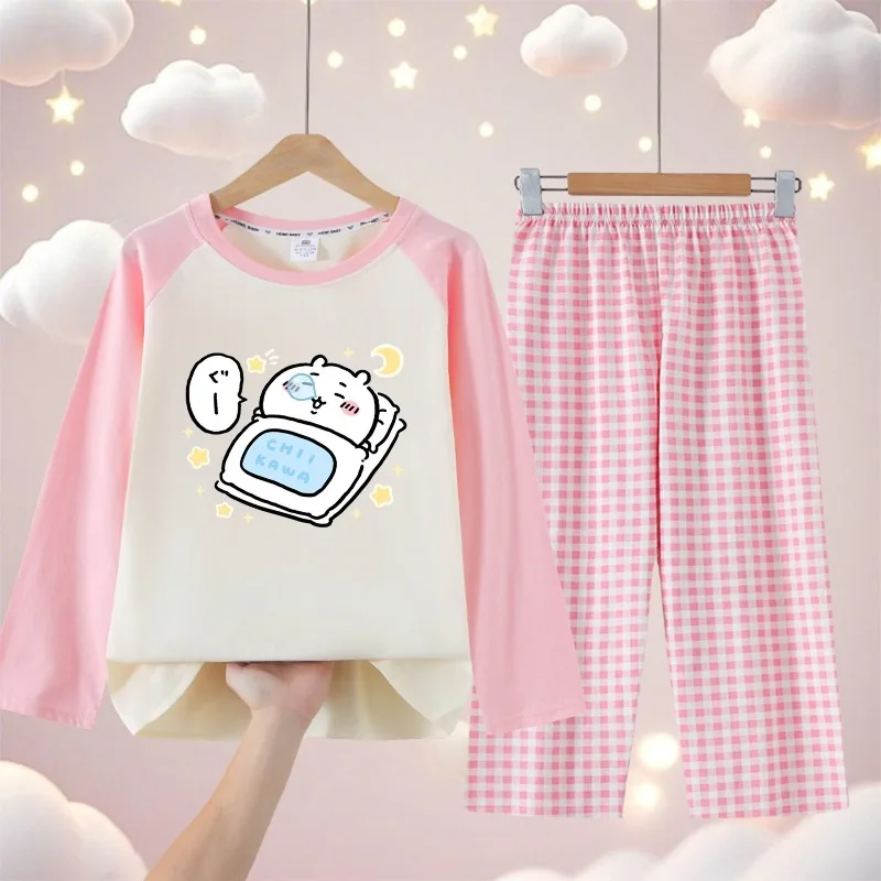 Hot Chiikawa Long Sleeve Pajama Set Cotton Trousers Spring Autumn Sleepwear Soft Breathable Skin-friendly Loose Fit Girls Gift
Hot Chiikawa Long Sleeve Pajama Set Cotton Trousers Spring Autumn Sleepwear Soft Breathable Skin-friendly Loose Fit Girls Gift