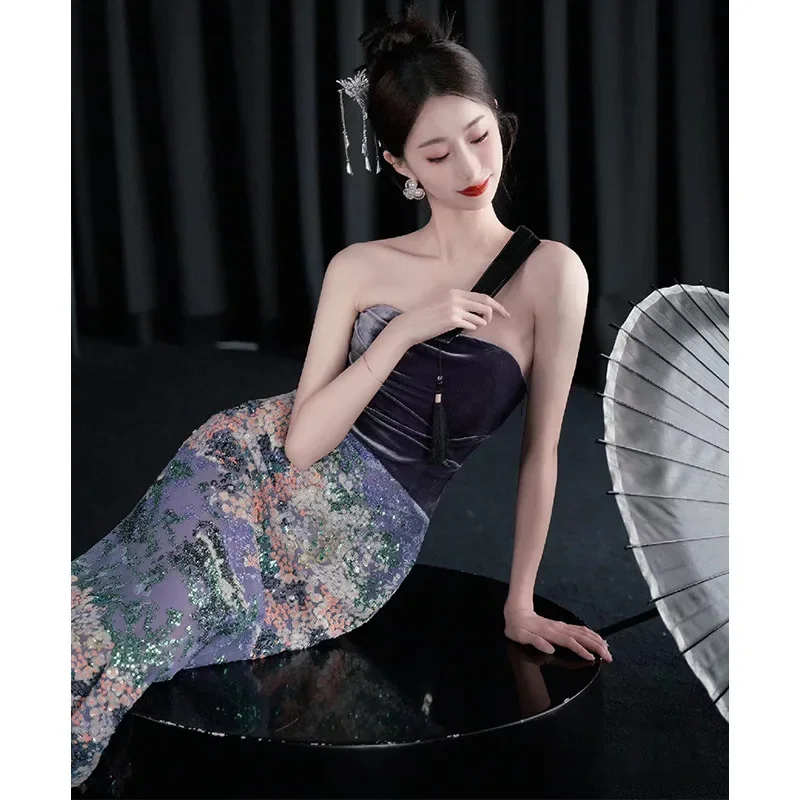 Новинка 2023 года, китайское банкетное вечернее платье, свадебное платье для помолвки, свадебное платье, платье высокого класса, темпераментный утренний халат
Новинка 2023 года, китайское банкетное вечернее платье, свадебное платье для помолвки, свадебное платье, платье высокого класса, темпераментный утренний халат