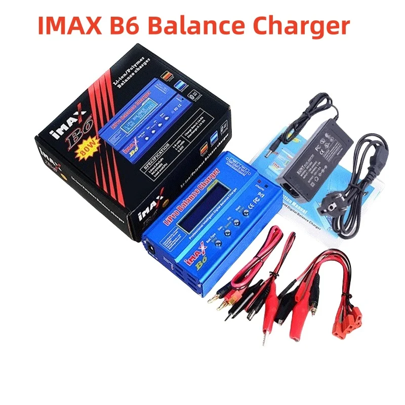 IMAX B6 Charger 80W Balance Charger for Lipo NiMH Li-ion Battery 2S-6S RC Car Boat Drone with XT60 Connector LCD Display
IMAX B6 Charger 80W Balance Charger for Lipo NiMH Li-ion Battery 2S-6S RC Car Boat Drone with XT60 Connector LCD Display