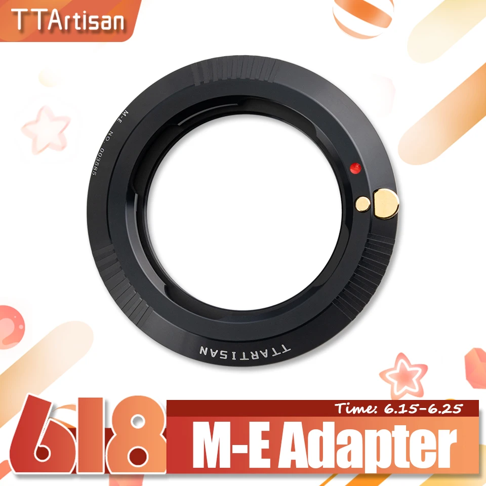 TTArtisan M-E Adapter Ring for Leica Voigtlander Zeiss M to Sony E-mount Mirrorless Camera Accessories A7RIII
TTArtisan M-E Adapter Ring for Leica Voigtlander Zeiss M to Sony E-mount Mirrorless Camera Accessories A7RIII